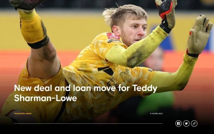 官方：切尔西续约22岁门将泰迪-沙曼-罗，并将球员外租到博尔顿